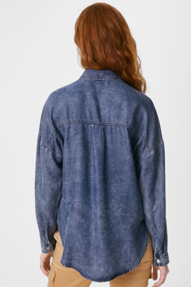 Women - ONLY - Denim Blouse - blue denim