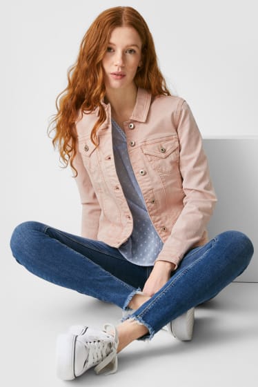 Ados & jeunes adultes - CLOCKHOUSE - veste en jean - rose tendre
