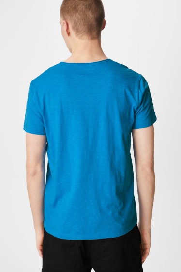 Pánské - CLOCKHOUSE - tričko - modrá-žíhaná