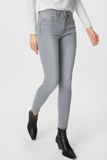 Dames - Skinny jeans - jeanslichtgrijs