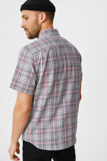 Heren - Overhemd - Regular Fit - Kent - geruit - gekleurde ruitjes