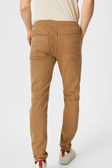 Hommes - Pantalon - jambes fuselées - marron clair