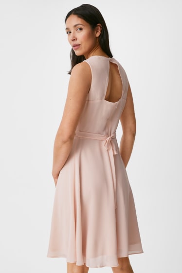 Women - Fit & flare dress - formal - pale pink