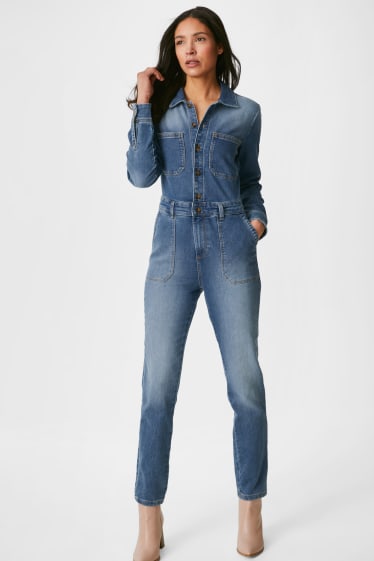 Damen - Jeans-Jumpsuit - Jog Denim - jeansblau