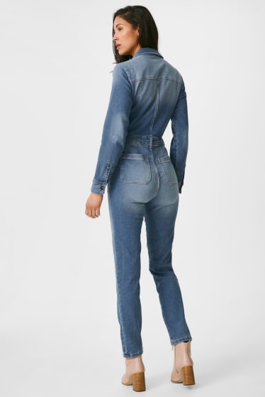 Damen - Jeans-Jumpsuit - Jog Denim - jeansblau