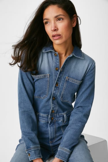 Damen - Jeans-Jumpsuit - Jog Denim - jeansblau