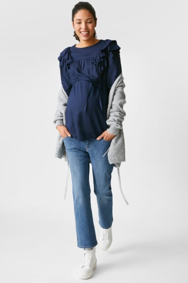 Damen - Flare Jeans - Umstandsjeans - jeans-hellblau