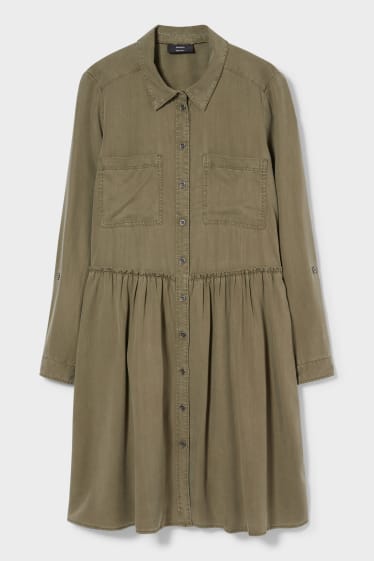 Women - A-line dress - khaki