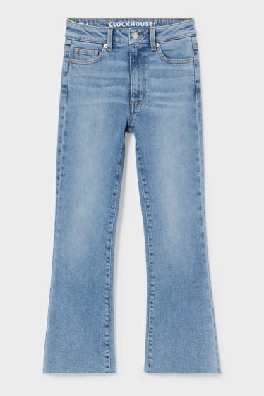 Dámské - CLOCKHOUSE - kick flare jeans - džíny - světle modré