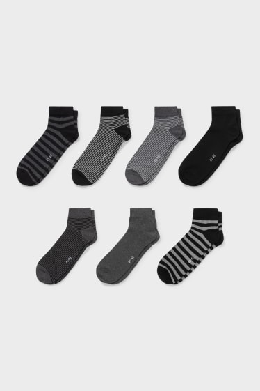 Hommes - Lot de 7 - chaussettes de sport - gris / noir