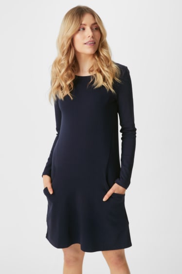 Mujer - Vestido básico - Algodón orgánico - azul oscuro