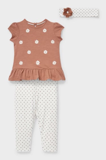 Babies - Baby Outfit  - 3 Piece - dark brown