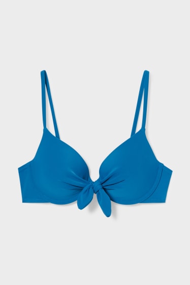 Femmes - Haut de bikini à armatures - ampliforme - turquoise foncé