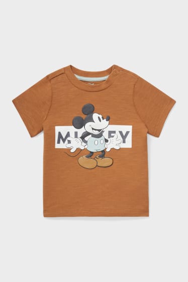 Bébés - Mickey Mouse - haut à manches courtes pour bébé - havane