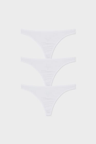 Women - Multipack of 3 - thong - white