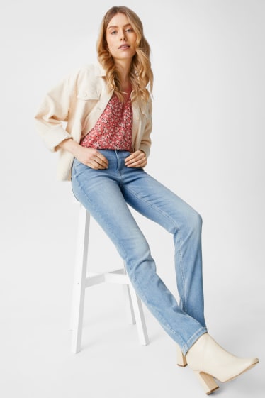 Women - Slim jeans - organic cotton - denim-light blue