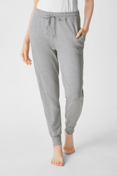 Dames - Joggingbroek - licht grijs-mix