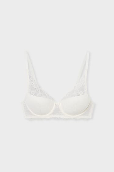 Dames - BH met beugels - DEMI - gewatteerd - crème wit