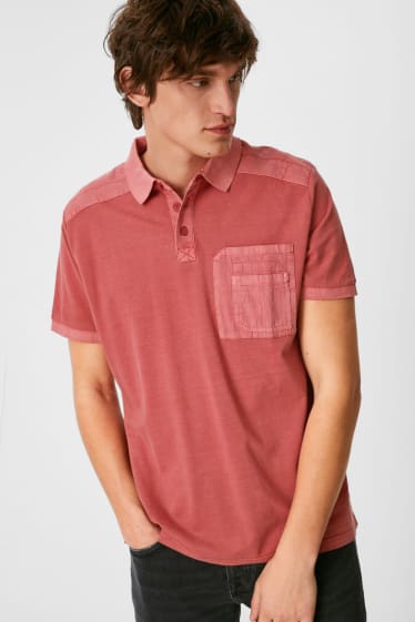 Men - Polo Shirt - light red