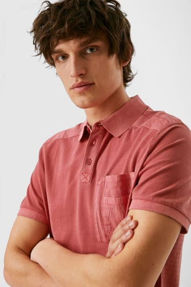 Men - Polo Shirt - light red