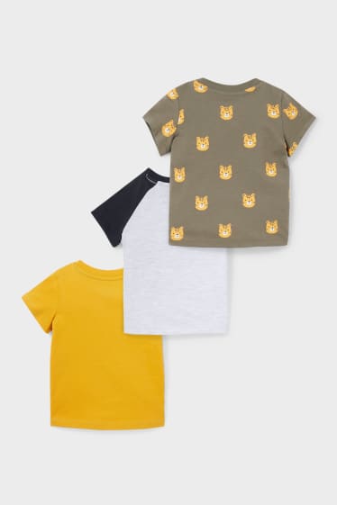 Babies - Multipack of 3 - short sleeve T-Shirt - khaki