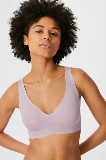 Damen - T-Shirt-BH - flieder