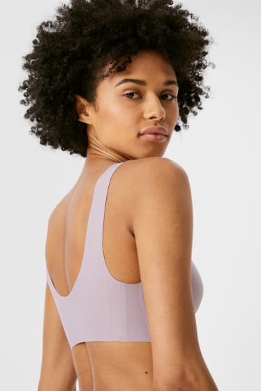 Damen - T-Shirt-BH - flieder