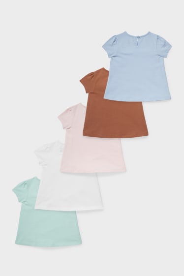 Neonati - Confezione da 5 - maglia a maniche corte per bebè - marrone scuro