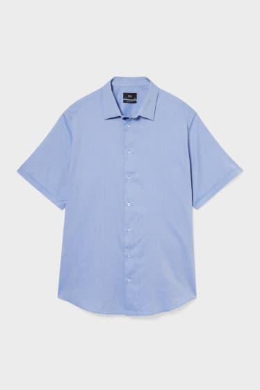Mężczyźni - Koszula biznesowa - Regular Fit - kołnierzyk kent - jasnoniebieski