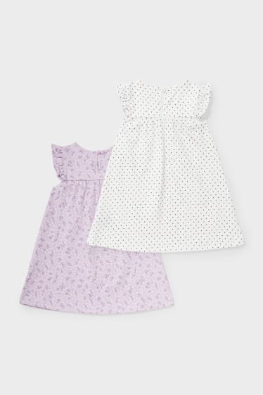Miminka - Multipack 2 ks - šaty pro miminka - fialová/bílá