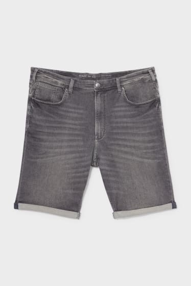 Mężczyźni - Short Jeans - Flex dżinsy w dresowym stylu - dżins-szary