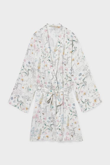 Damen - Kimono - cremeweiß