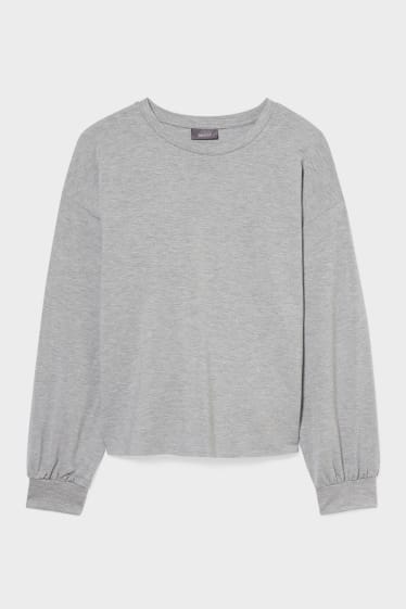 Damen - Sweatshirt - hellgrau-melange