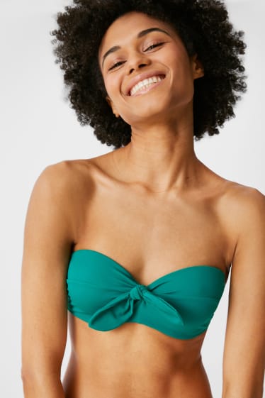 Damen - Bikini-Top - wattiert - grün