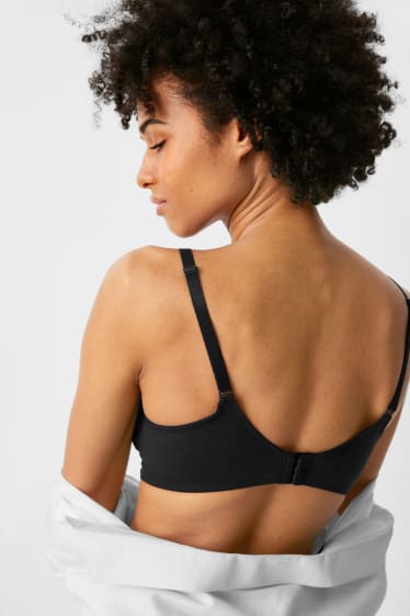 Women - Non-wired nursing bra - padded - dark blue
