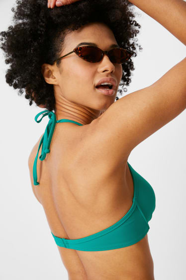 Damen - Bikini-Top mit Bügel - wattiert - grün