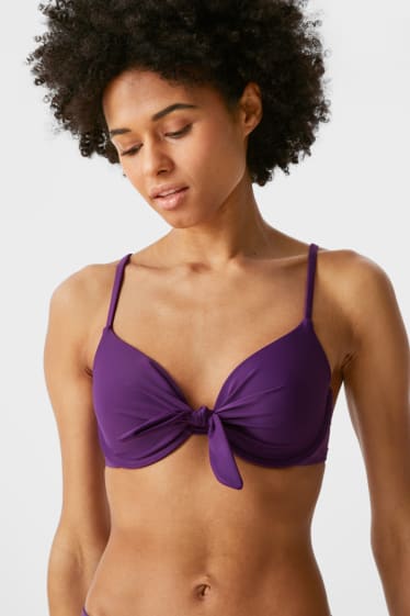 Women - Underwire Bikini Top - Padded - violet