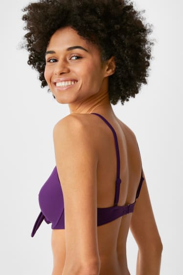 Women - Underwire Bikini Top - Padded - violet
