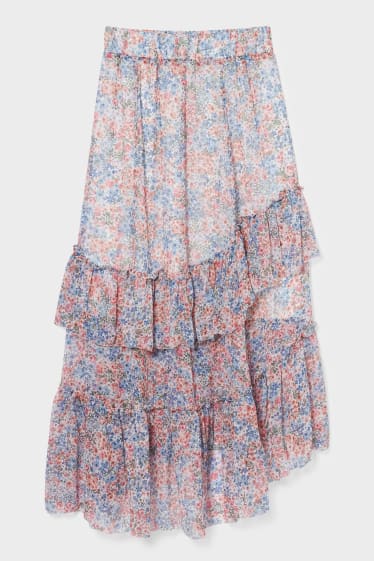 Femmes - CLOCKHOUSE - jupe en mousseline - rose pâle / bleu clair