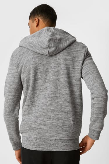 Men - CLOCKHOUSE - Zip-Through Sweatshirt With Hood - light gray-melange