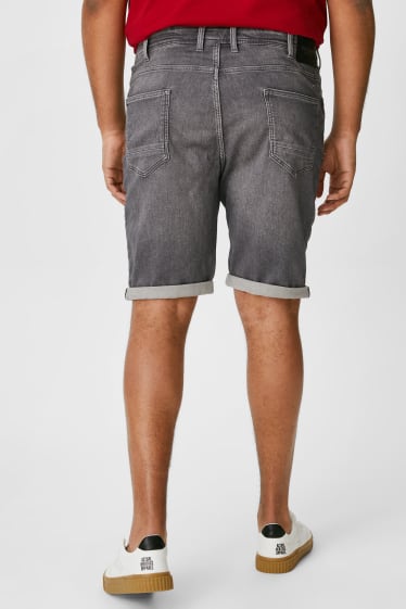 Mężczyźni - Short Jeans - Flex dżinsy w dresowym stylu - dżins-szary