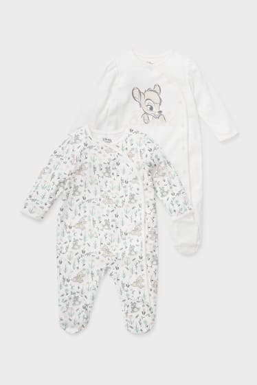 Baby's - Set van 2 - Bambi - babypyjama - wit
