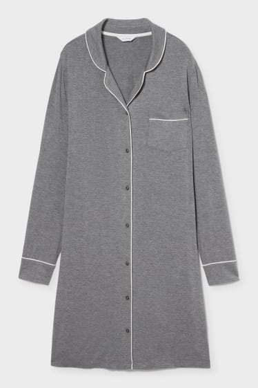 Donna - Camicia da notte - grigio melange