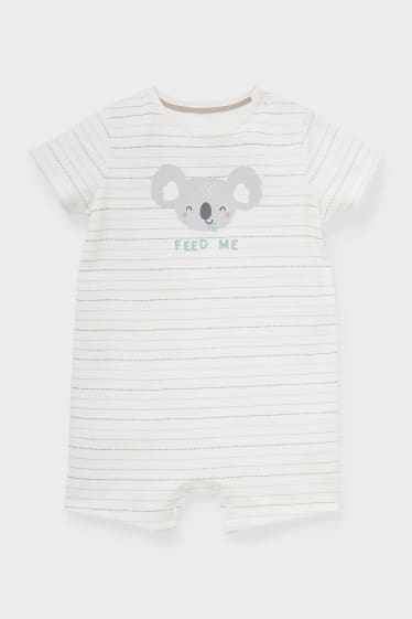 Bébés - Pyjama pour bébé - à rayures - blanc