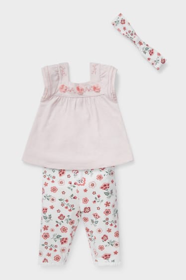 Babies - Baby Outfit  - 3 piece - rose