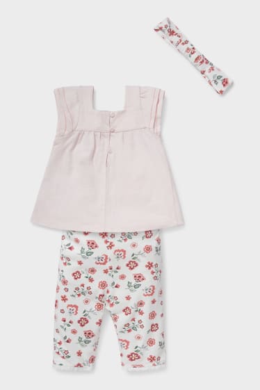 Babies - Baby Outfit  - 3 piece - rose