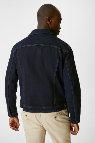 Men - Denim Jacket - Flex  - LYCRA® - denim-dark blue