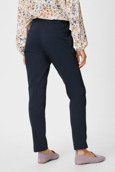 Women - Trousers - slim fit - dark blue