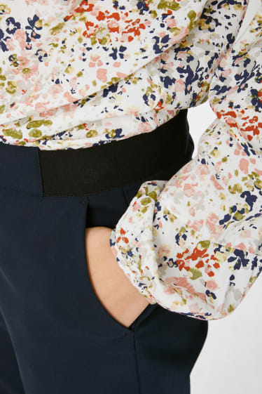 Women - Trousers - slim fit - dark blue