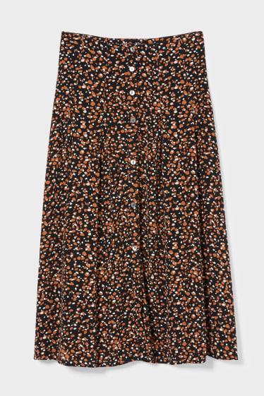 Women - Skirt - orange / black
